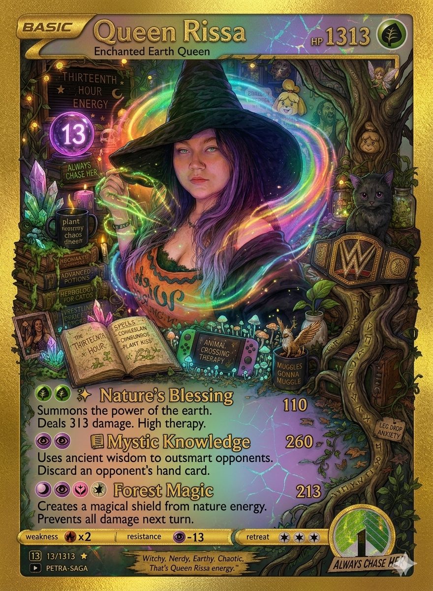 Illustrated portrait card of Lady Rissa